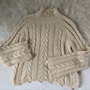 Distressed turtle neck